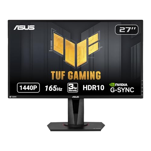 ASUS TUF Gaming 27" 2K HDR Gaming Monitor (VG27AQ) - QHD (2560 x...