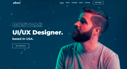 Shane - React Personal Portfolio Template by ib-themes