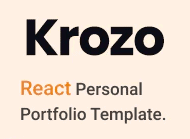 Krozo - React Personal Portfolio Template by ib-themes